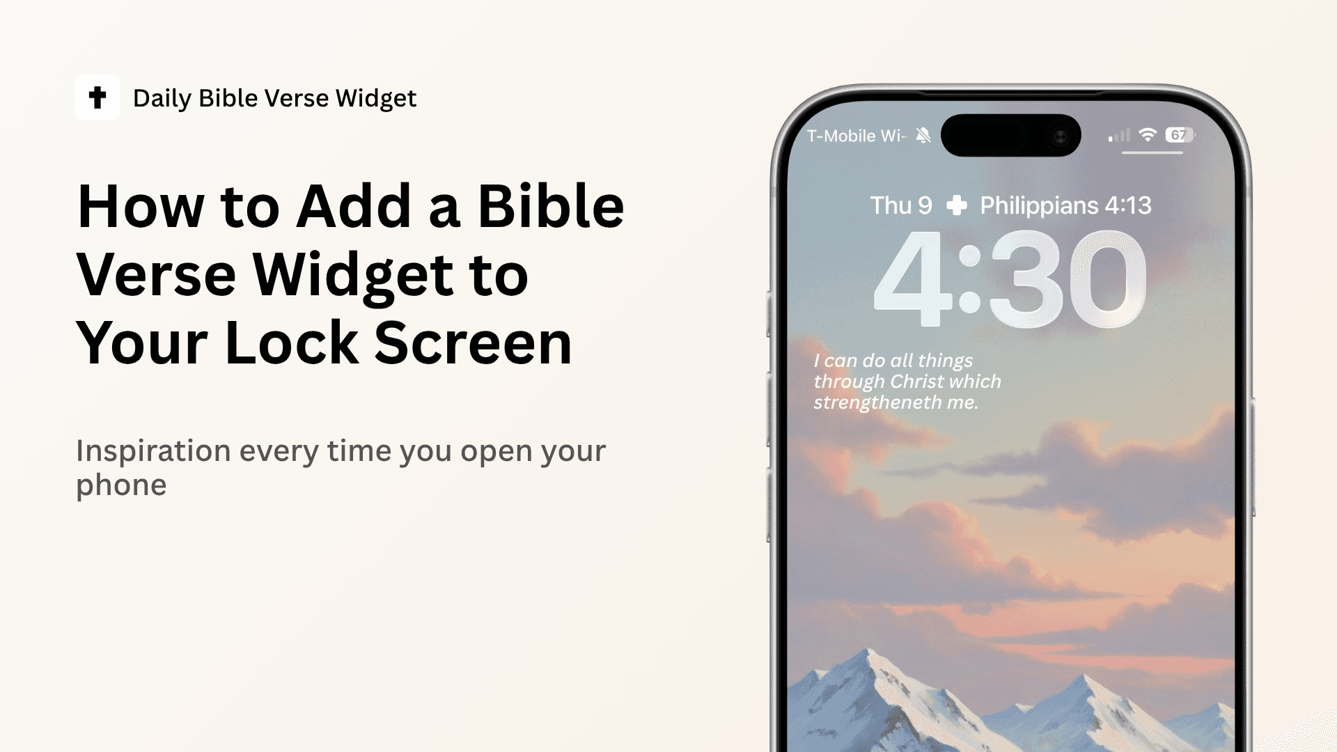 Bible Verse Widget on Lock Screen