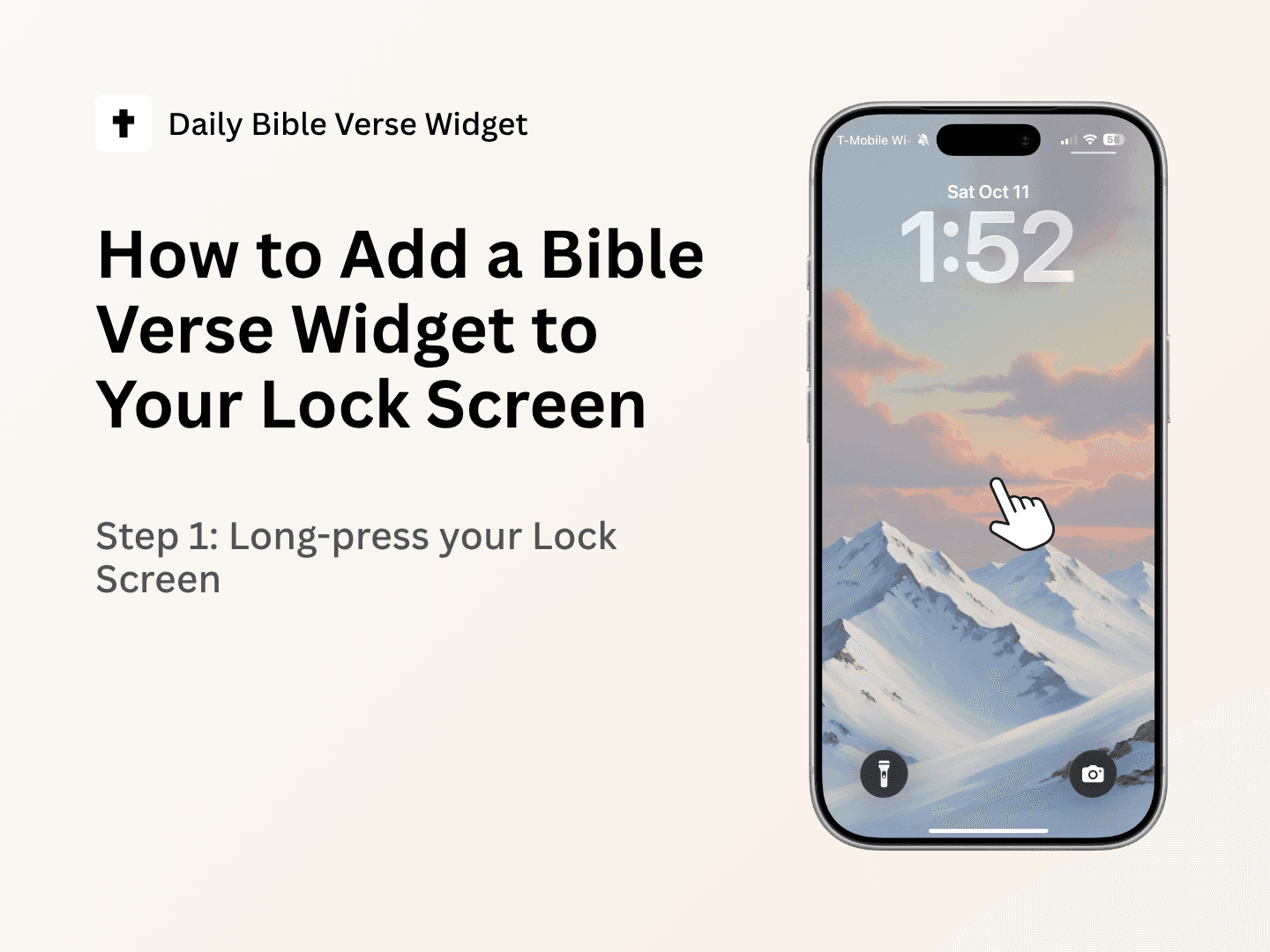 Long-press the iPhone Lock Screen to enter customization mode