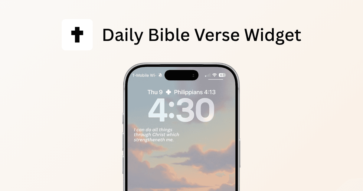 Daily Bible Verse Widget Preview